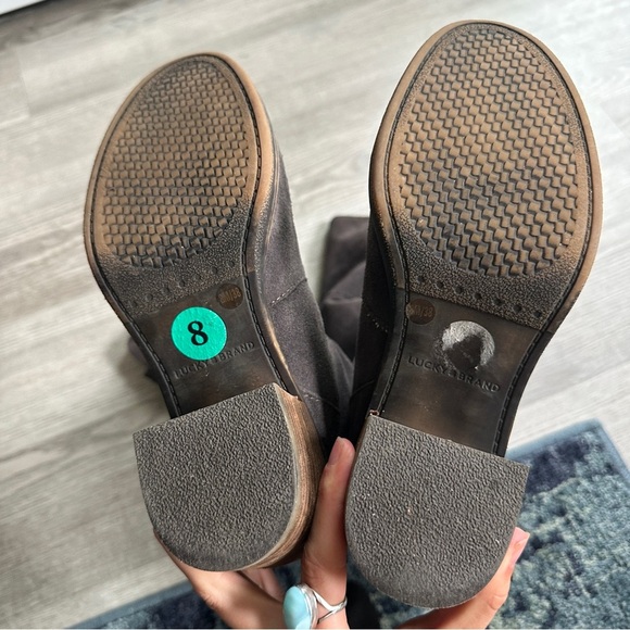 Lucky Brand Gray Suede Over the Knee Boots 8 - Picture 11 of 13